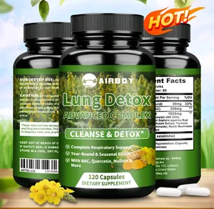 Lung Detox-Mullein Leaf,Bromelain,Quercetin,NAC,cough Lung Cleansing,