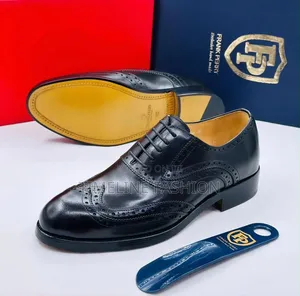 Brogues Black Leather Men's Shoes Frank Perry Design