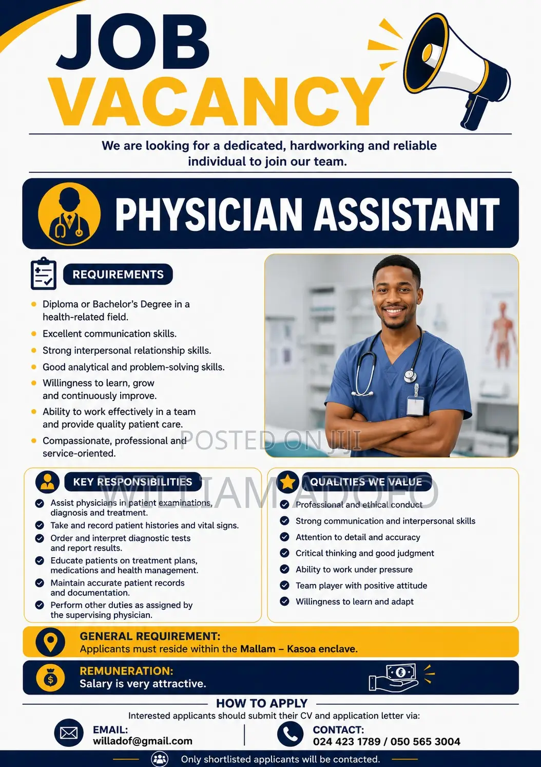 Physician Assistant (Male or Female)