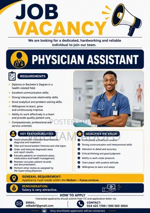 Physician Assistant (Male or Female)