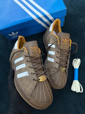 Adidas Superstar Premium Sneakers – Brown White | Classic Style