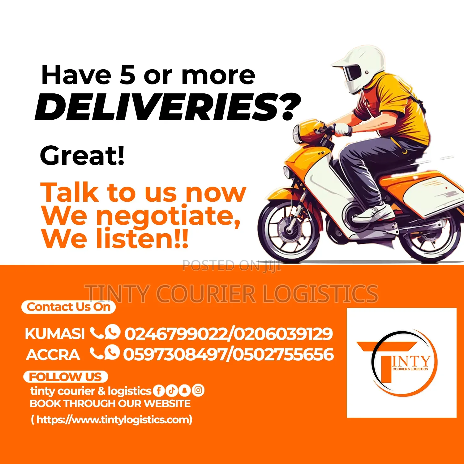 Tinty Courier Logistics Deliveries