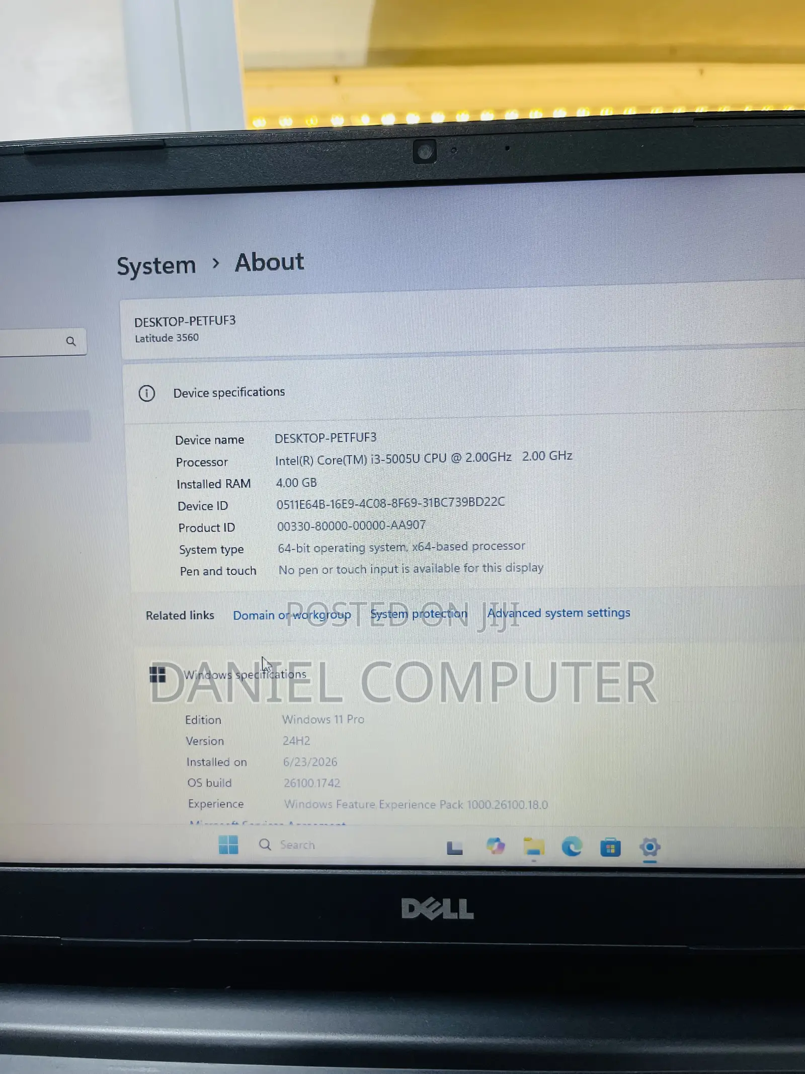 Laptop Dell Latitude 15 3560 4GB Intel Core i3 HDD 500GB