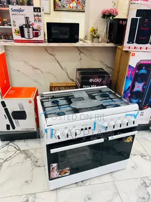 Lovely Design Mediatech 5 Gas Burner Oven and Grill Auto Rotisserie