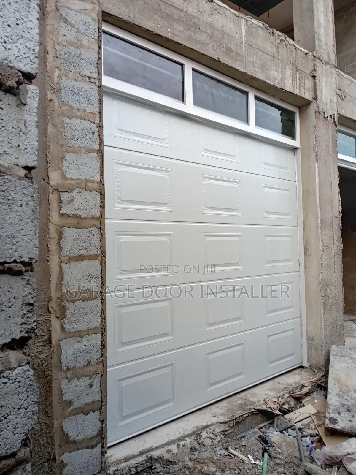 Automatic Garage Door With Fanlight