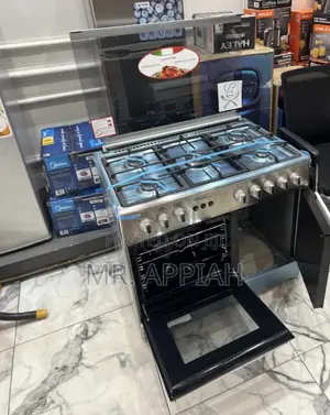 Mediatech 5 Gas Burner Oven and Grill Auto Rotisserie Silver