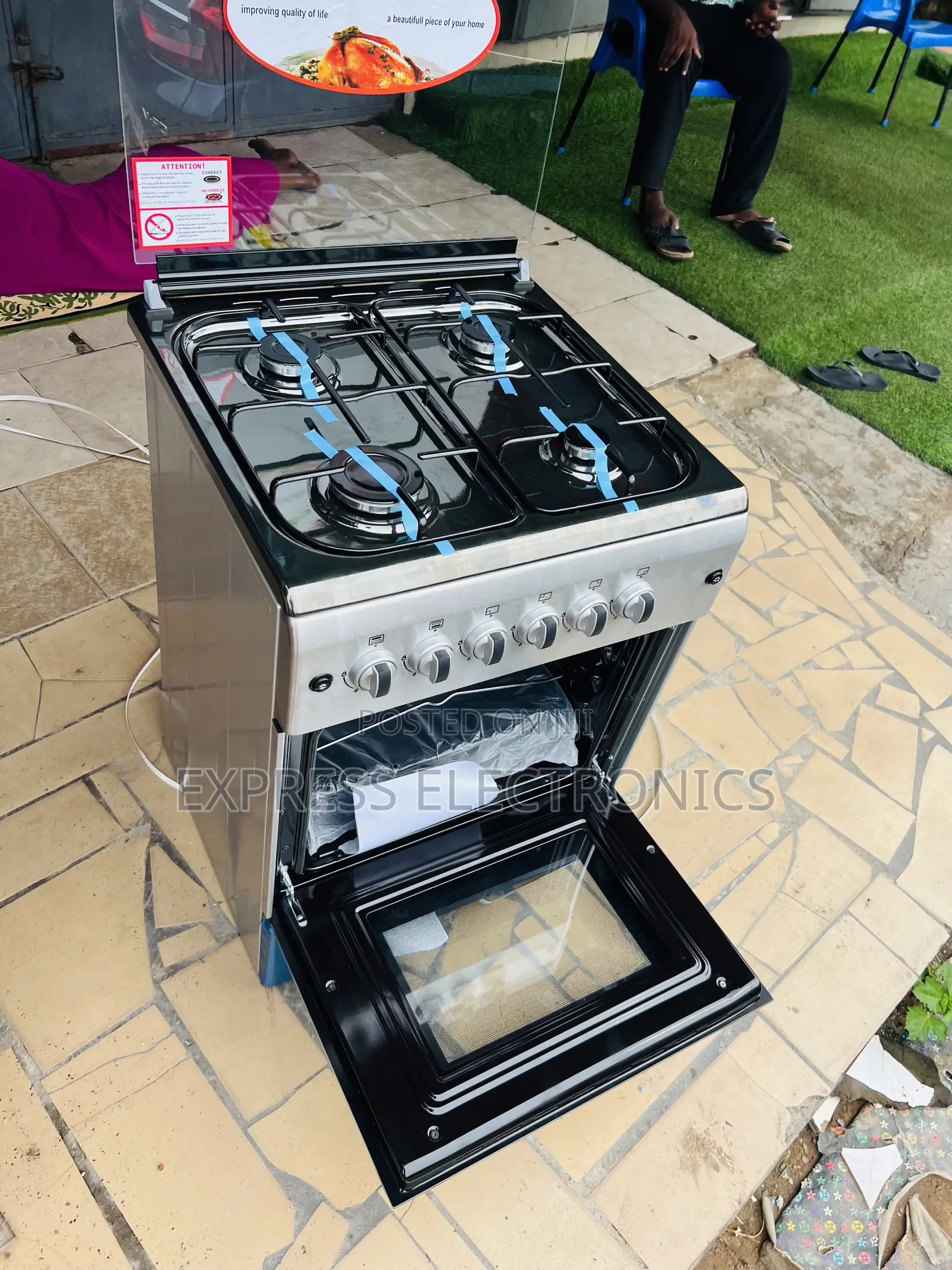 Available Now 4burner 60/60 Oven Grill New Line Rotisserie
