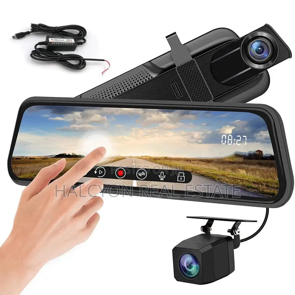 Dash Cam Mirror GPS Car Rearview Dual Camera Night Vision G-Sensor