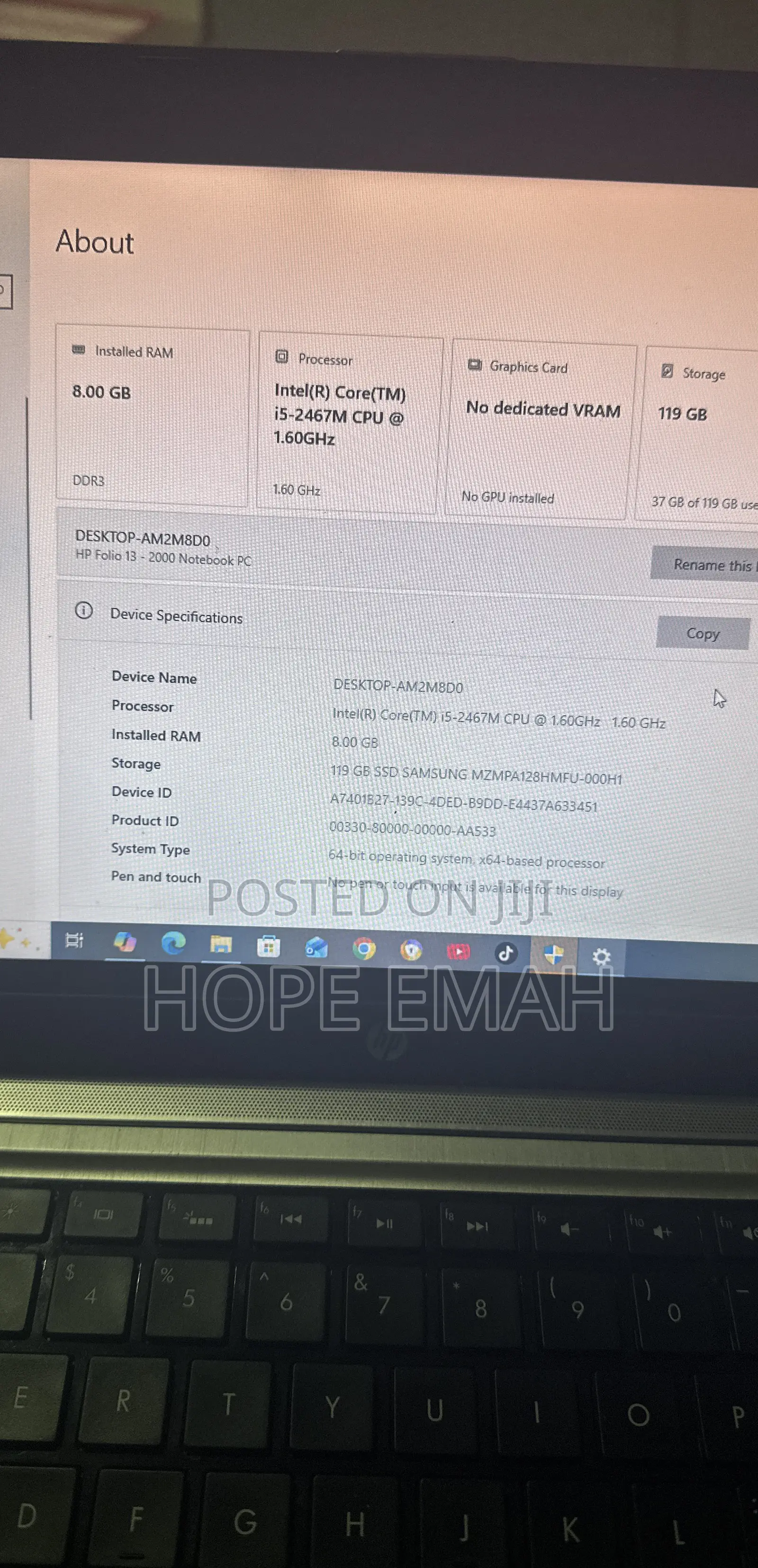 Laptop HP Folio 13 8GB Intel Core i5 SSD 128GB