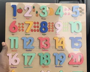 Wooden Number Puzzle Board