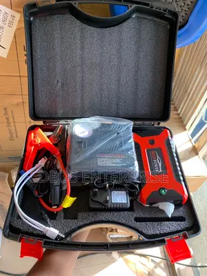 Jump Starter Portable Kit Smart Cables Air Pump LED Light