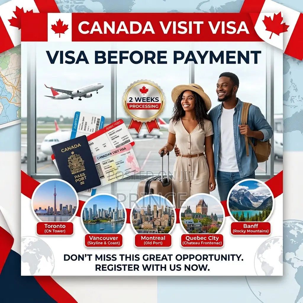 Canada Visit Visa. No Down Payment. Visa Before Payment.