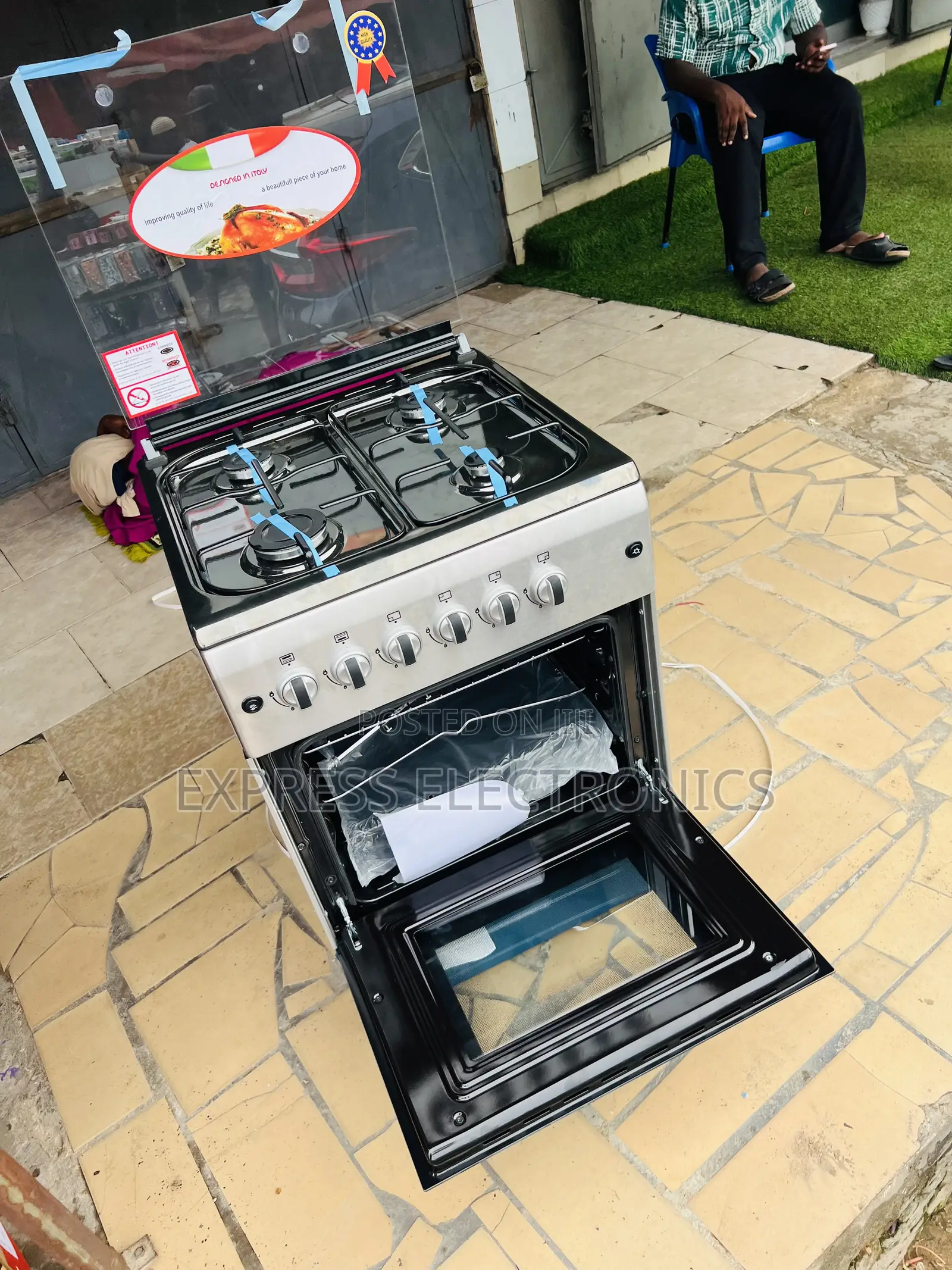 Spectacular Performance Sliver Gas Cooker Oven 4burner 60/60