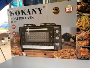 SOKANY 35L Toaster Oven With Dual Burners Fast Heat 3200W