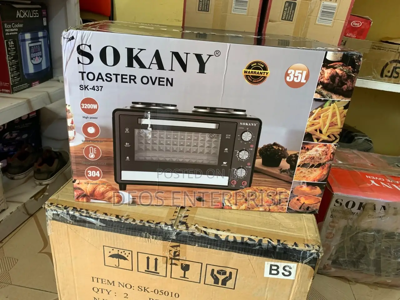 SOKANY SK-437 Electric Toaster Oven 35L With Hot Plates