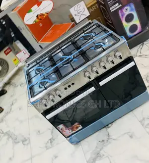 Long Lasting Mediatech 5 Gas Cooker Oven, Grill Auto Rotisserie Silver