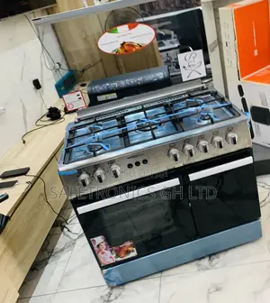 Prefect Mediatech 5-Burner Gas Cooker Oven, Grill Auto Rotisserie