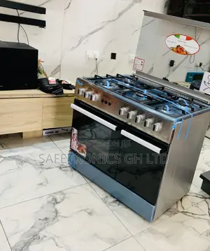 Design Mediatech 5-Burner Gas Cooker With Grill, and Auto Rotisserie