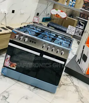 Design Mediatech 5-Burner Gas Cooker With Grill, and Auto Rotisserie