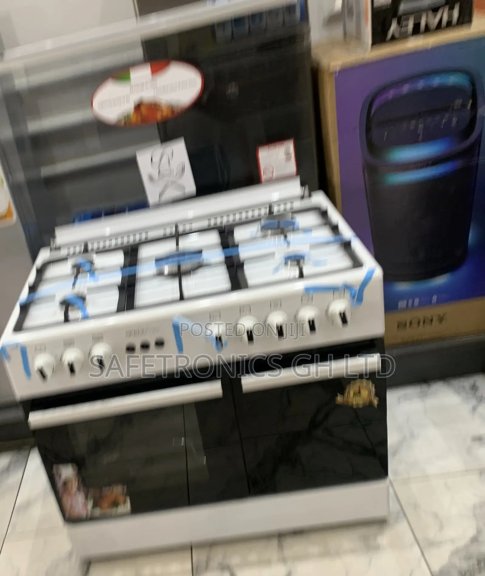 Buy Elegant White Mediatech 5-Burner Gas Cooker With Oven, Grill