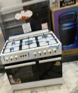 Buy Elegant White Mediatech 5-Burner Gas Cooker With Oven, Grill