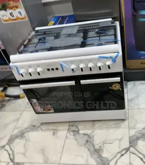 Choose White Mediatech 5-Burner Gas Cooker With Oven, Grill