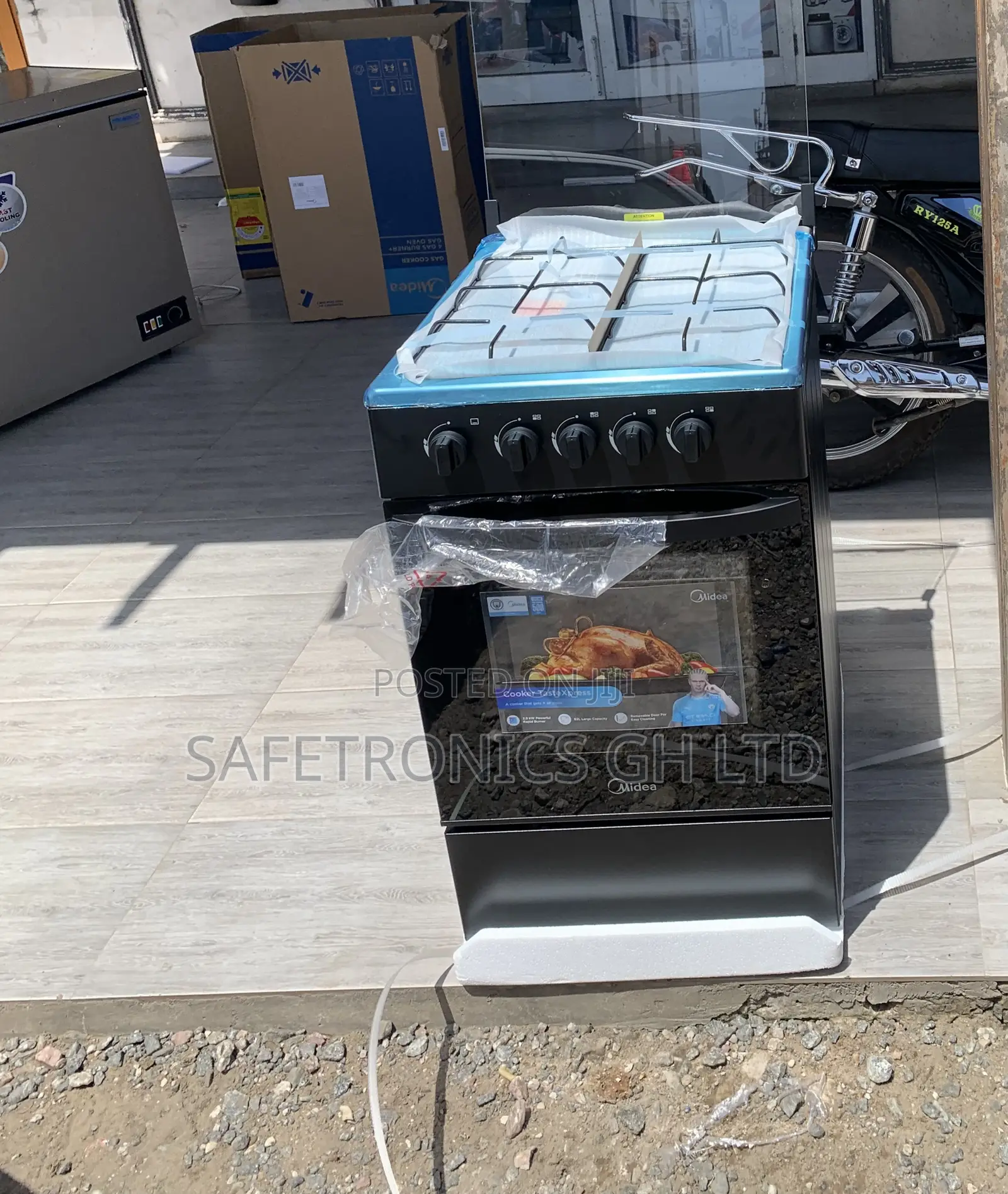 Valuable Fast Midea 4-Burner Gas Cooker Oven Grill