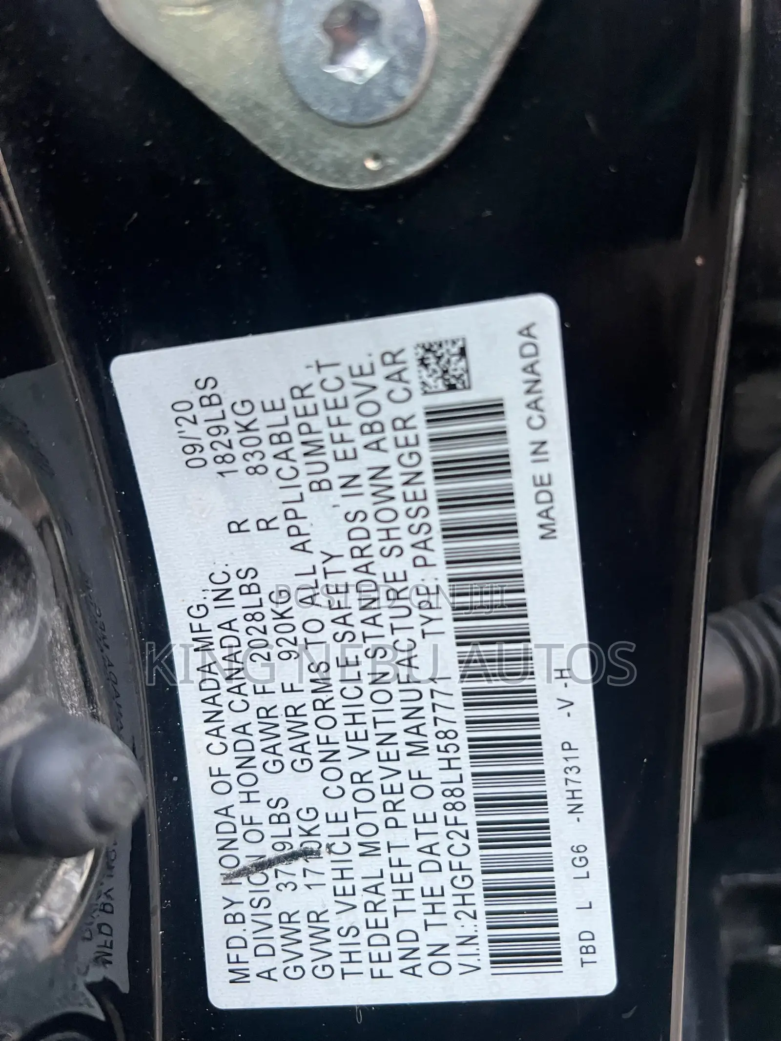 Honda Civic Sport Sedan 2020 Black