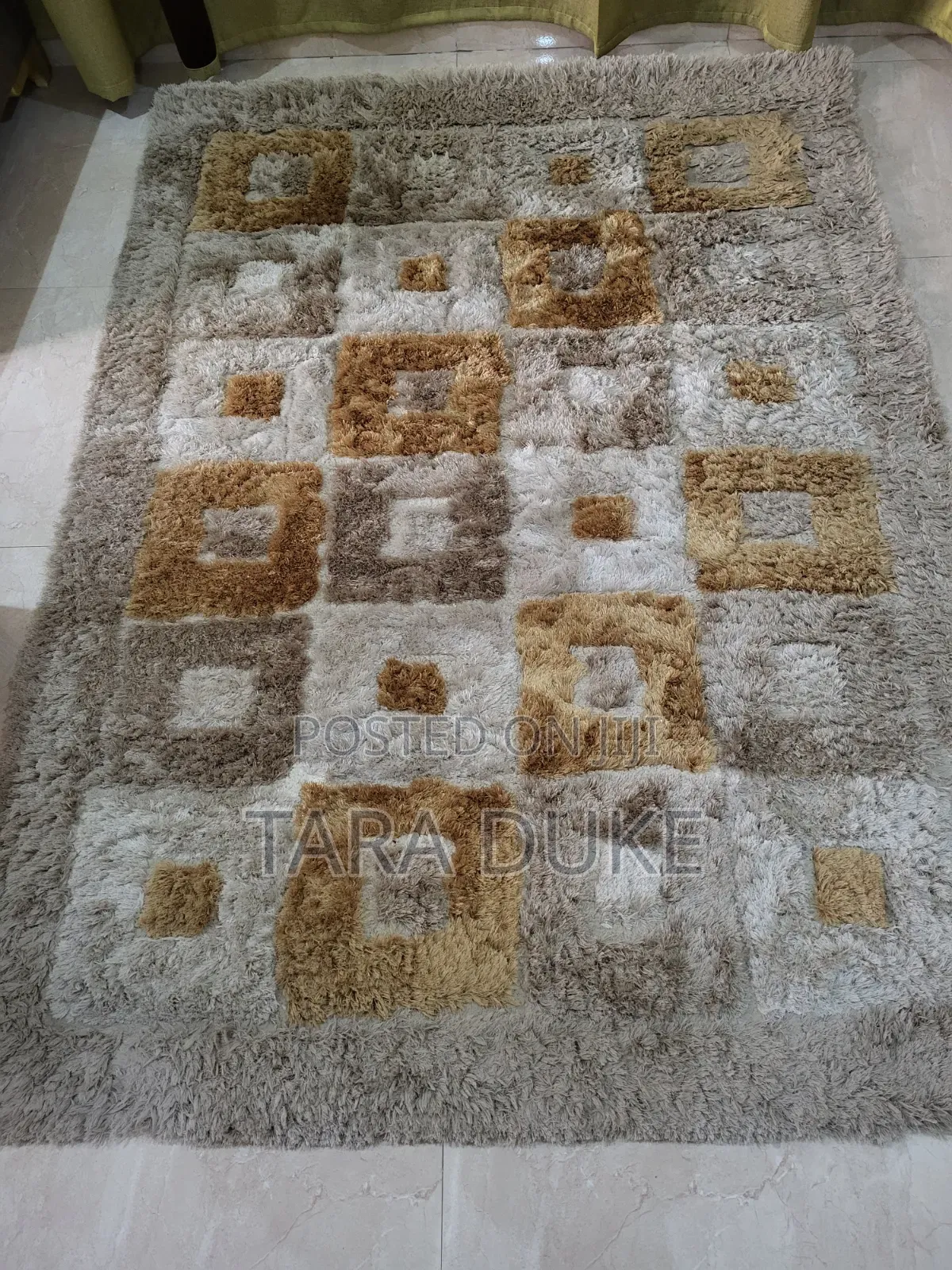 Modern Geometric Shag Area Rug