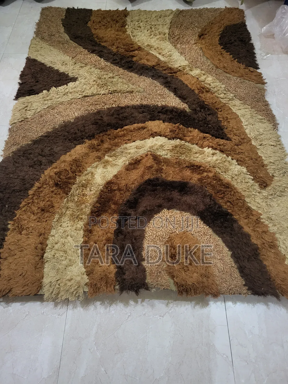 Modern Abstract Wave Shag Area Rug
