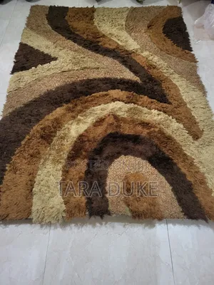 Modern Abstract Wave Shag Area Rug