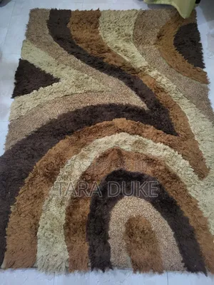 Modern Abstract Wave Shag Area Rug