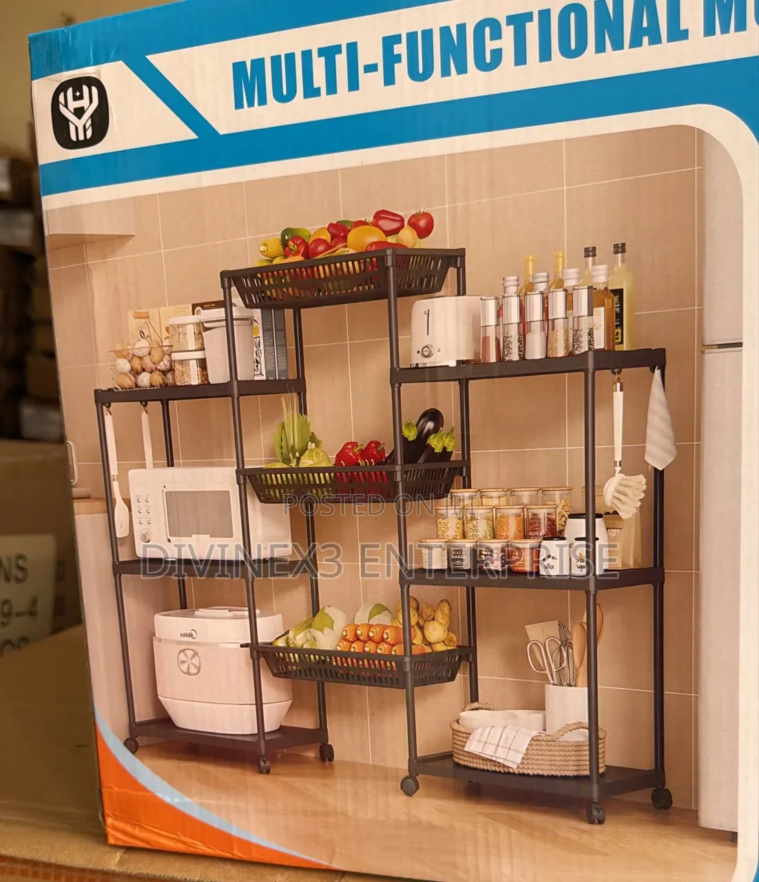Multi-Functional Kitchen Storage Rack