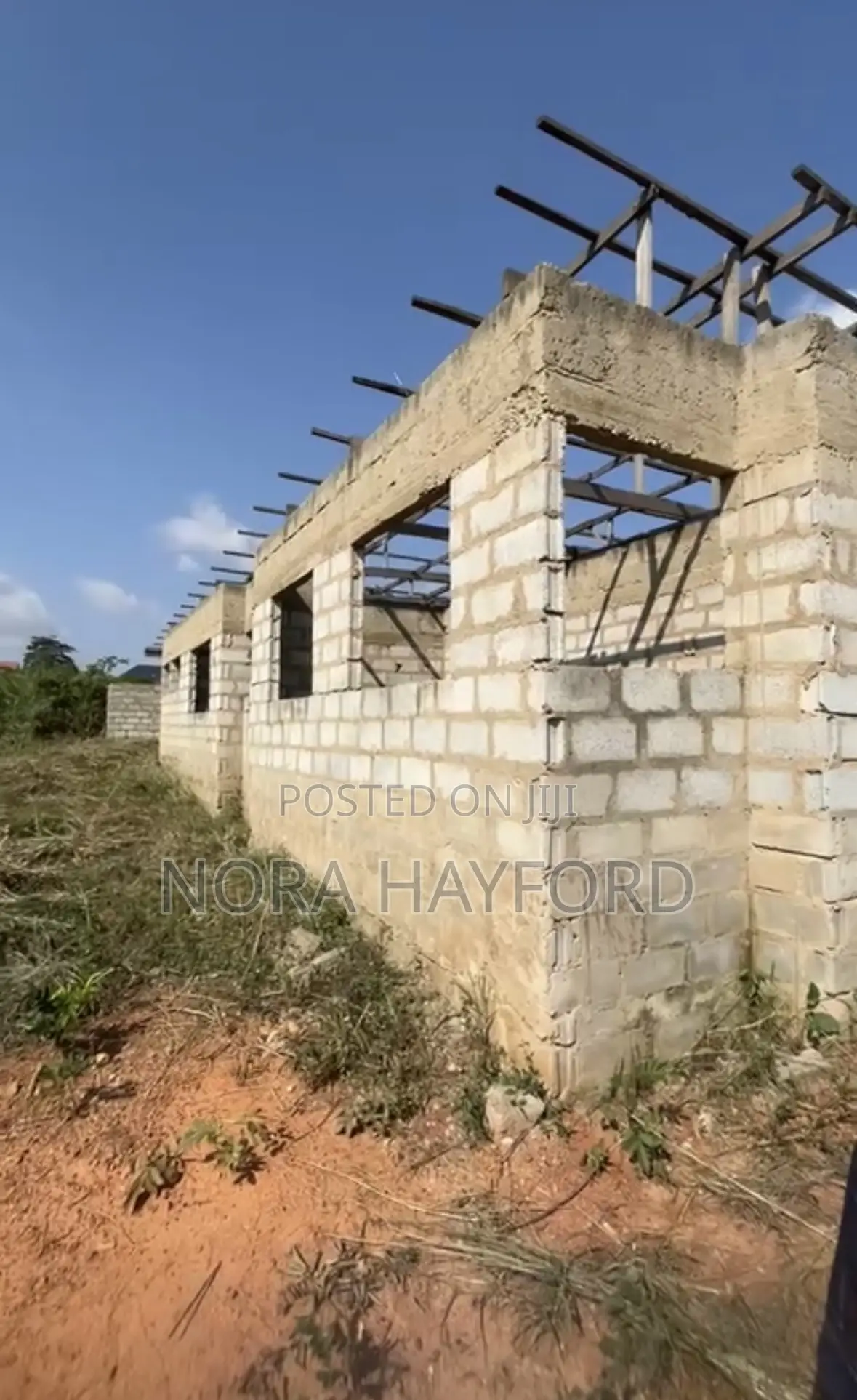 4 Bedrooms and 5 Washrooms Uncompleted Building on a Half Plot