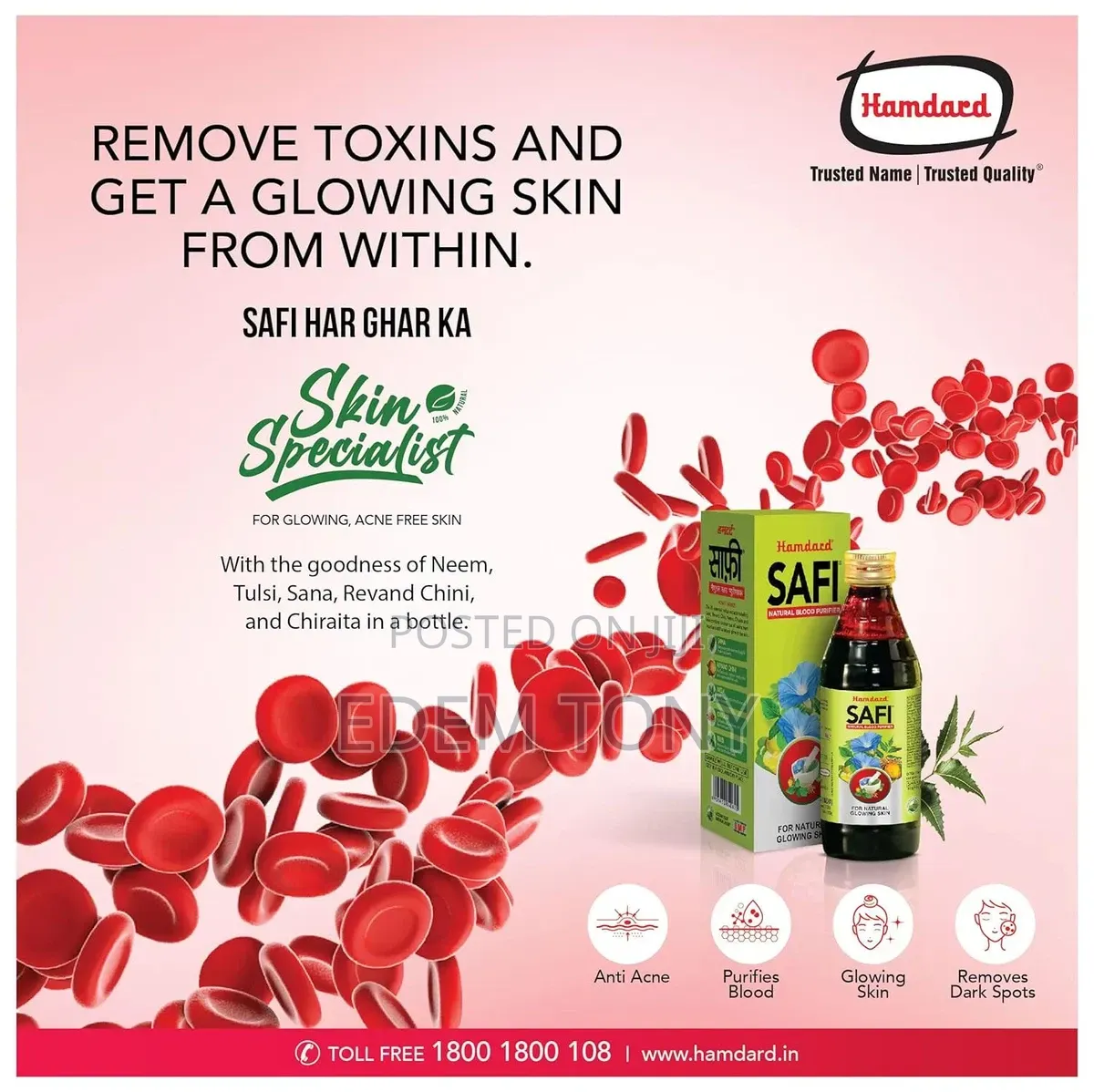 Hamdard Safi Natural Blood Purifier Syrup -for Pimples,Acne Dark Spot