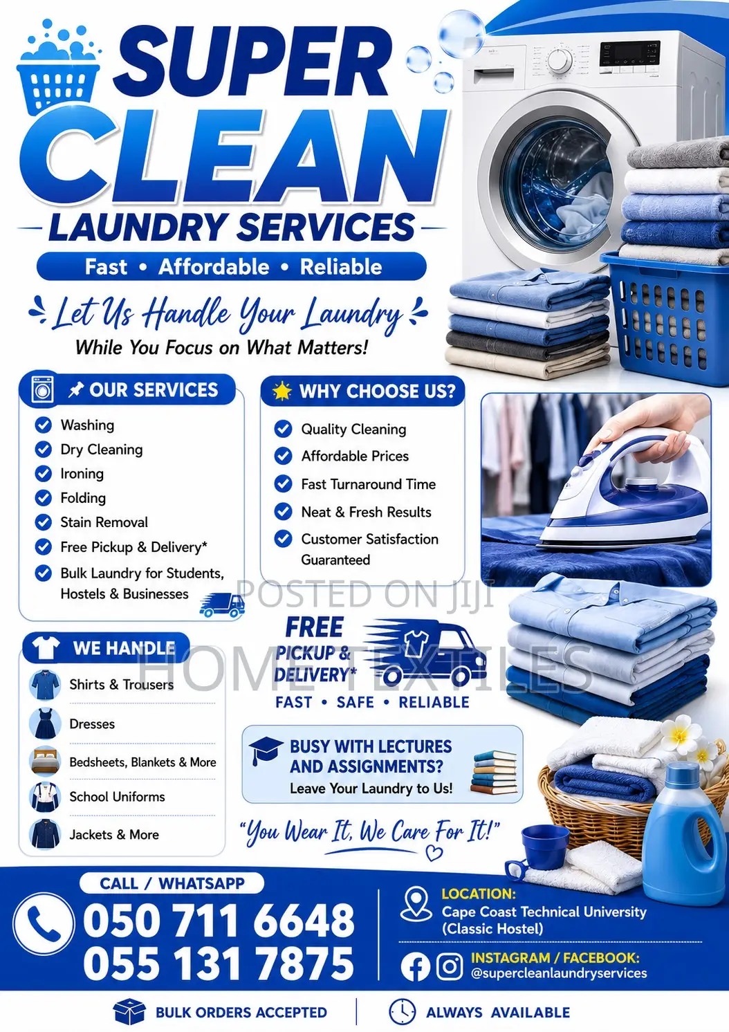 Laundry Services Around UCC and CCTU