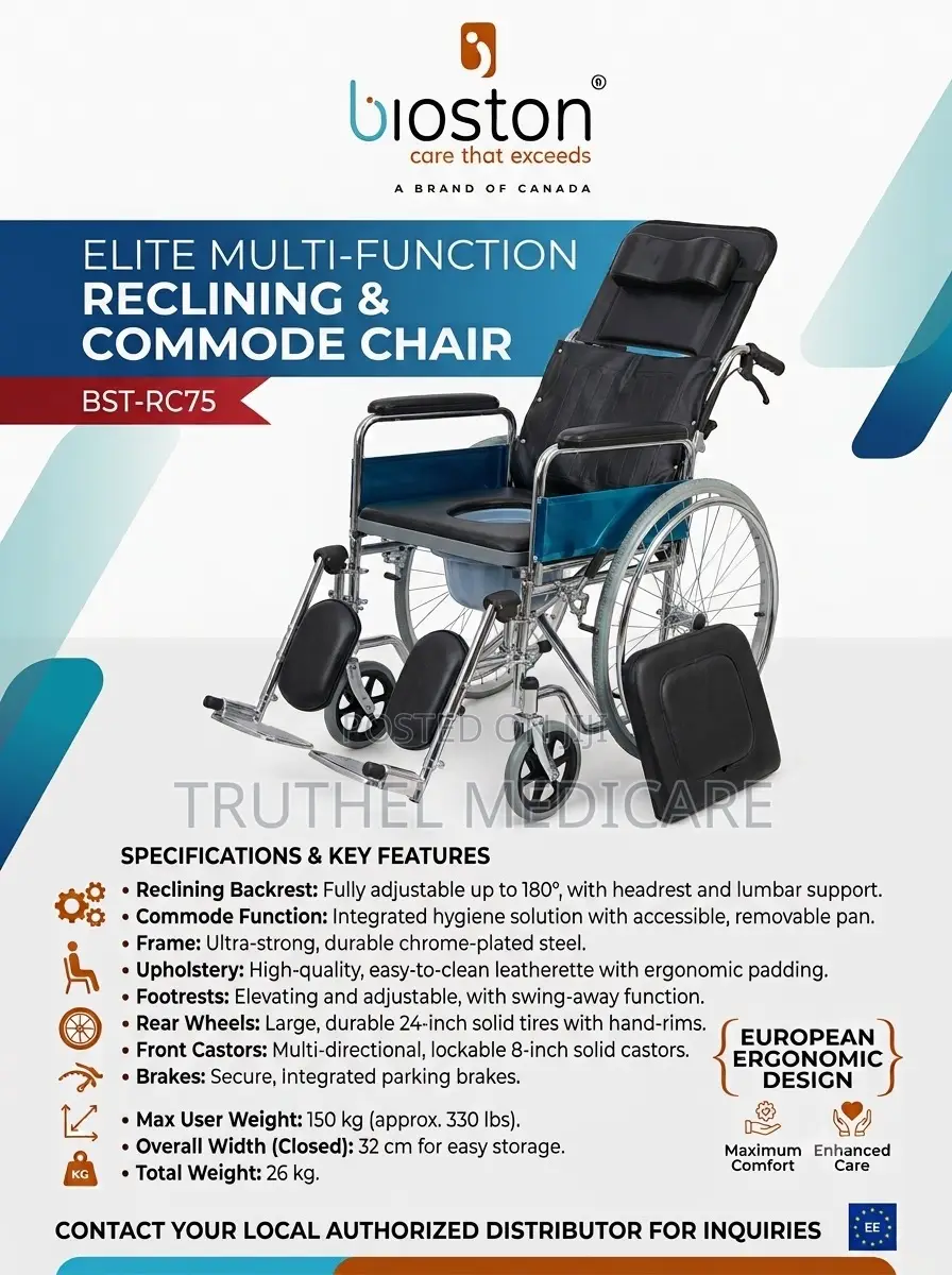 Executive Wheelchair - Long Back With Commode
