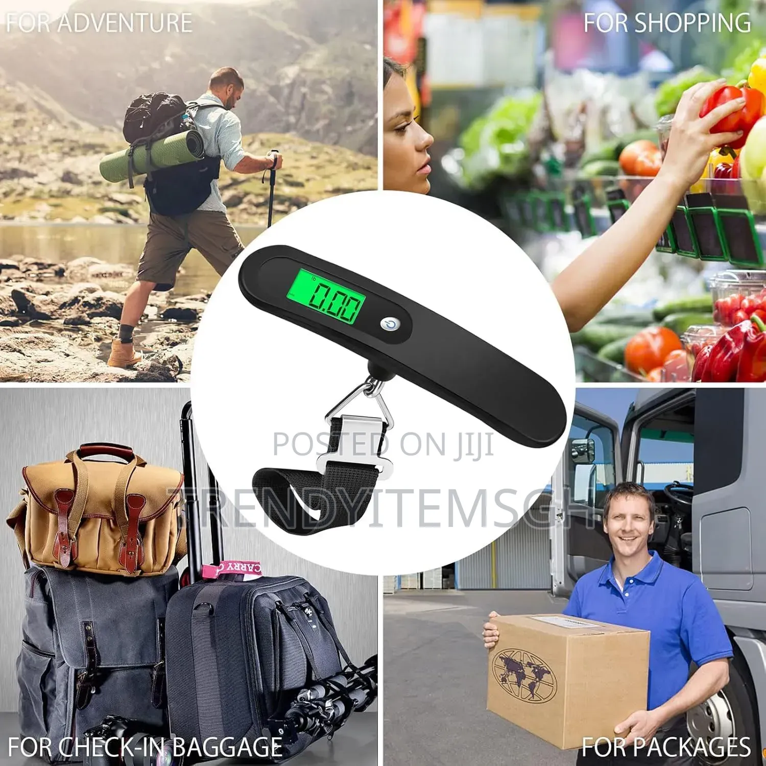 Portable Digital Luggage Scale – LCD Hanging Weighing Scale