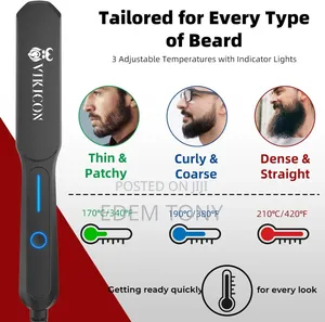 Beard Straightener Comb for Men,Professional Straightenin Heated Brush