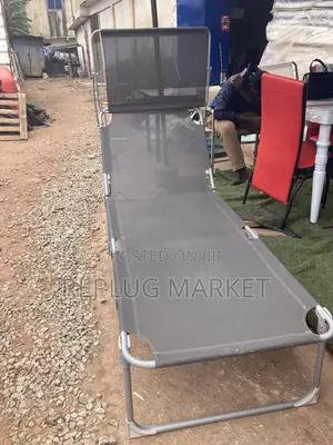 Grey Foldable Sun Lounger