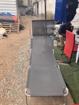 Grey Foldable Sun Lounger