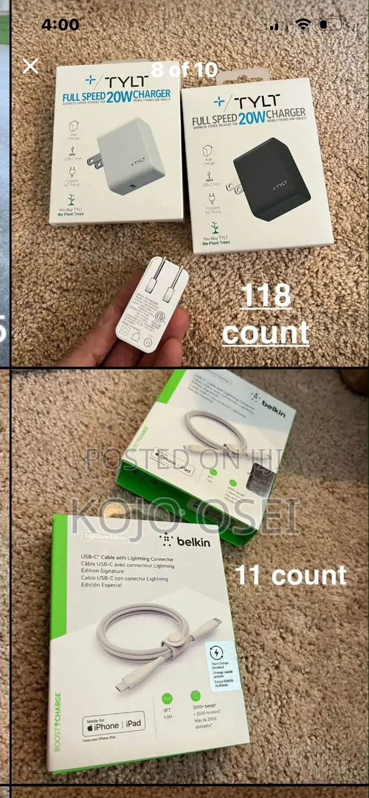 Belkin / AT T Charges, Car Charges, Head Cables