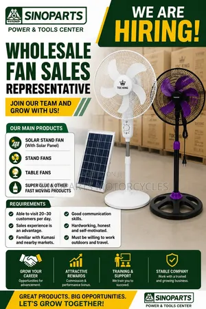 Wholesale Fan Sales Representative