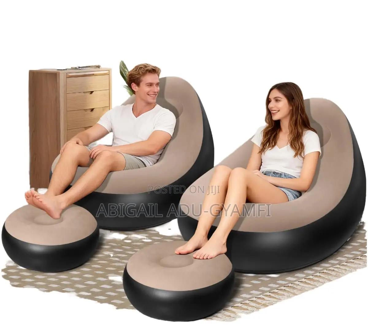 Inflatable Chair With Stool