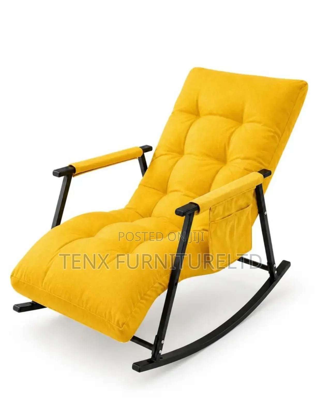 Padded Rocking Chair With Side Pocket -