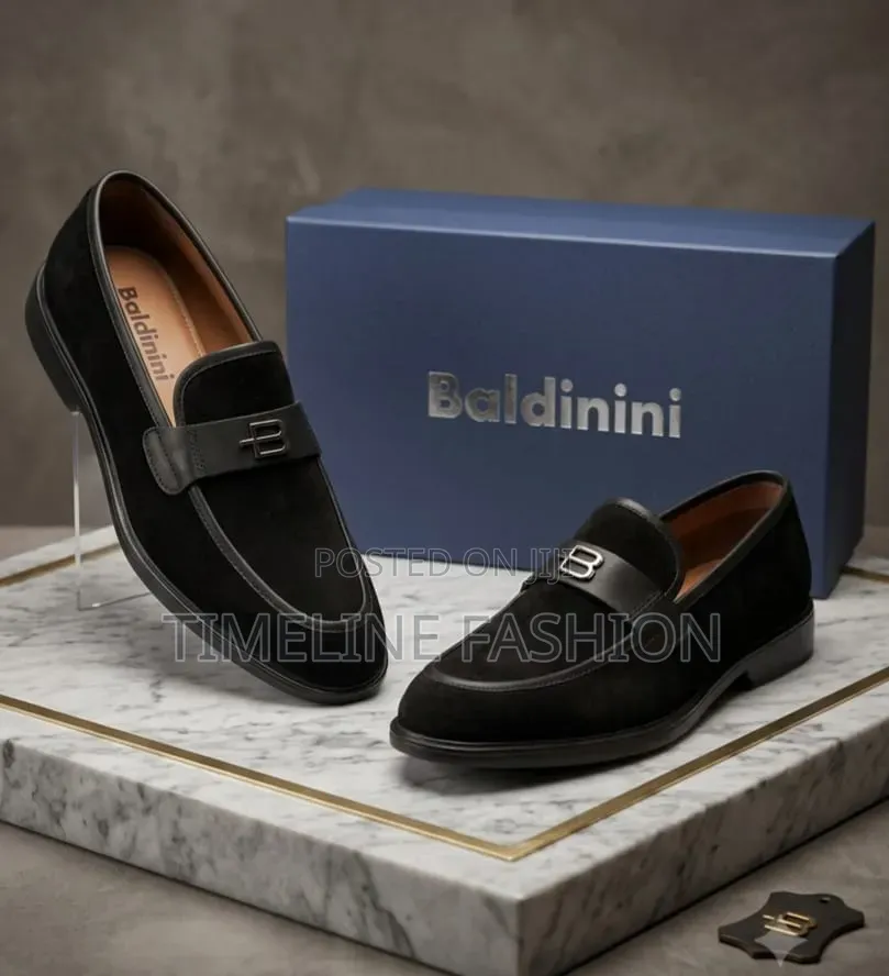 All Black Baldinini Executive Men's Suede Leather Shoes 
650 Cedis