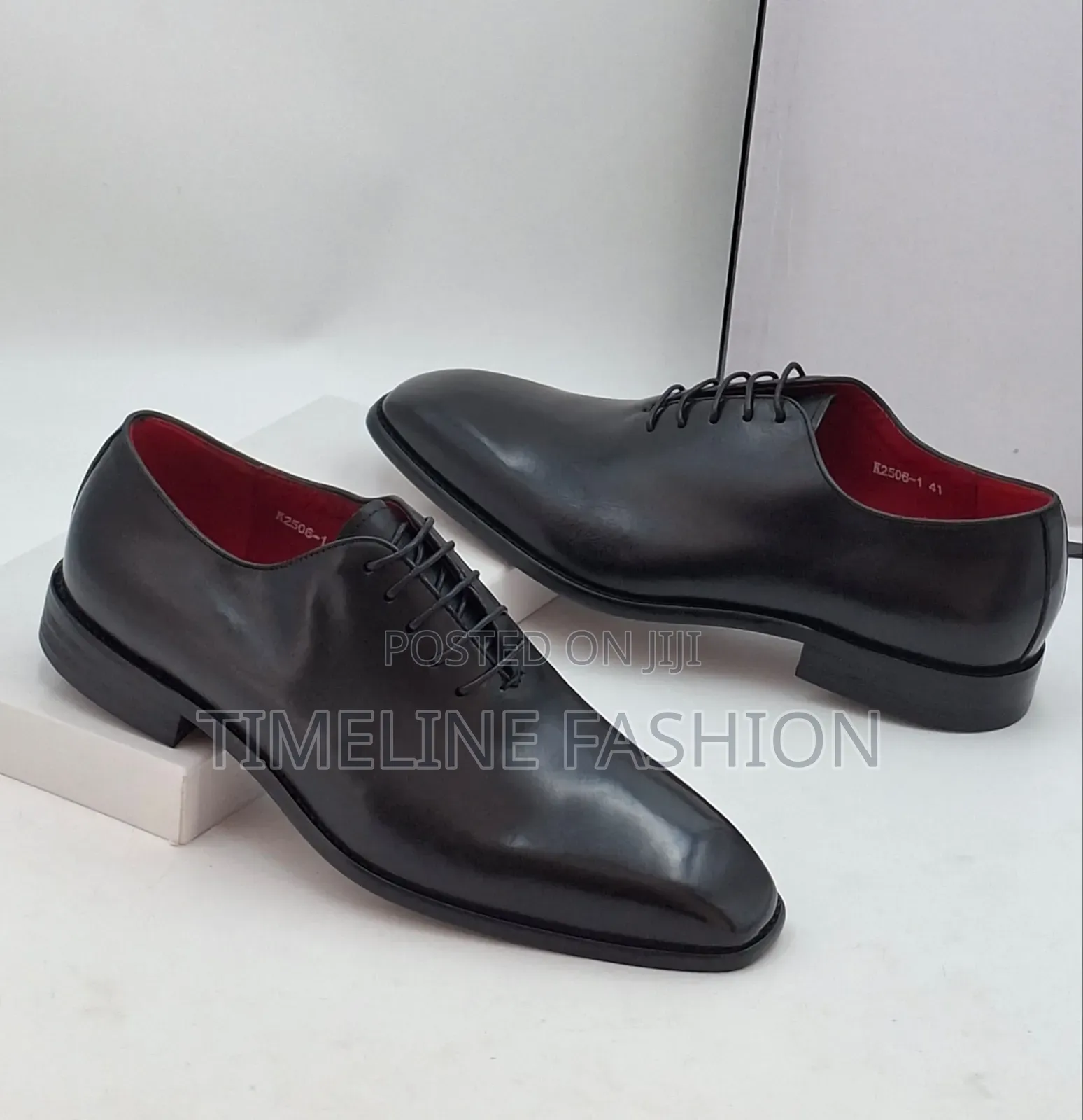 Berluti Plain Leather Men's Lace Up Shoes 39-46 Black
