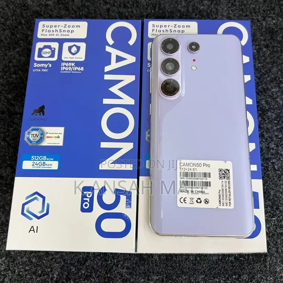 New Tecno Camon 50 Pro 256 GB Gray