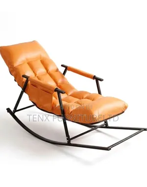 Padded Rocking Chair With Footrest Indoor Outdoor Lounge