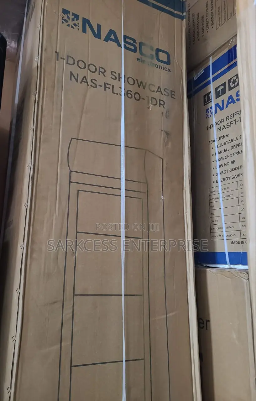 Nasco NAS-FL360-1DR 298Ltrs One Door Display Fridge - Black